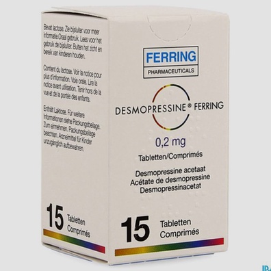 Acheter Desmopressine - illustration d'un flacon et d'un comprimé