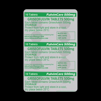 Acheter Griseofulvine - Illustration d'une boîte de médicament antifongique