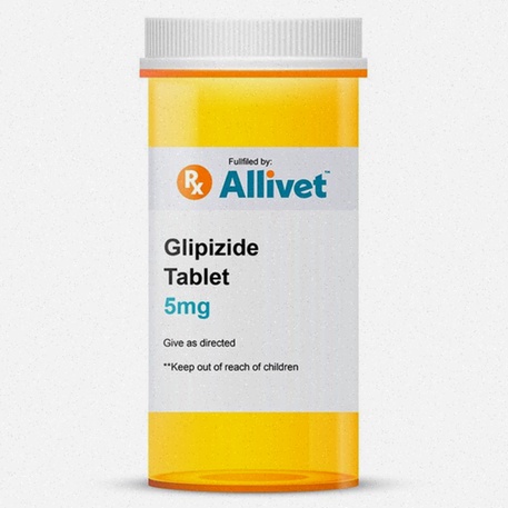 Capsules de Glipizide sur fond blanc