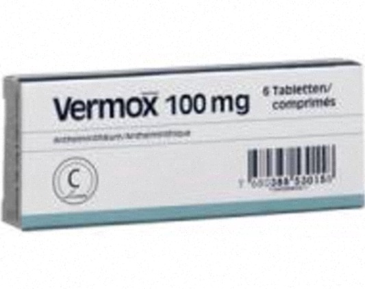 Boîte de mébendazole - Illustration antiparasitaire