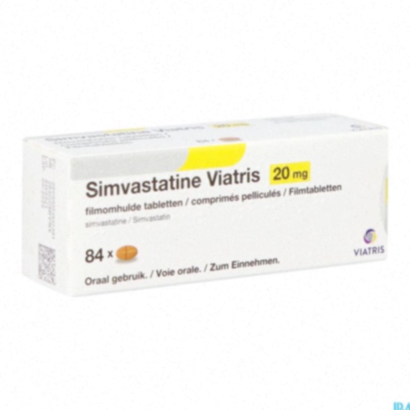 Acheter Simvastatin - Illustration d'une boîte de simvastatine et logo pharmacie