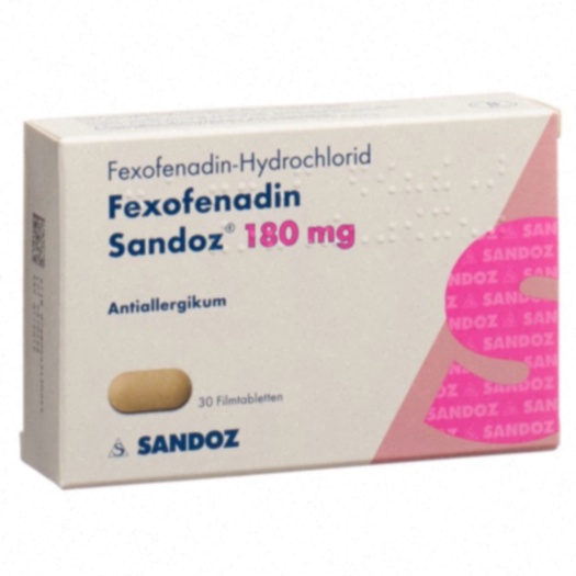 Fexofenadine : comprimés et emballage